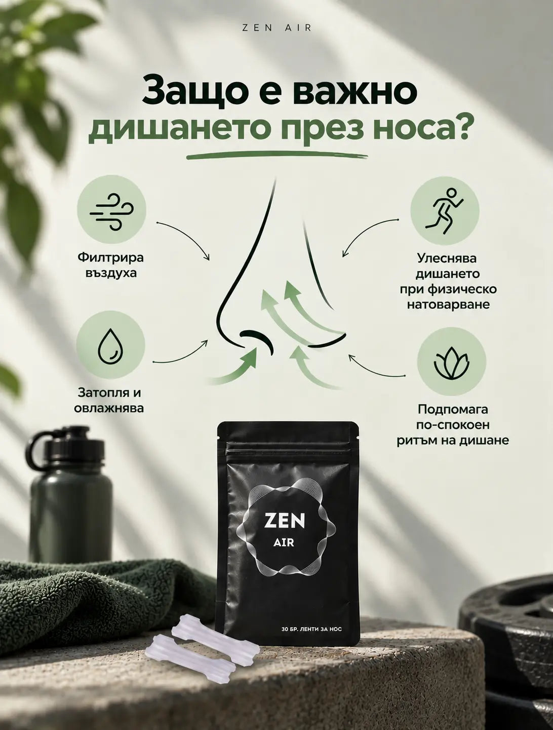 Лепенки за нос Zen Air (пакет с 30 броя)
